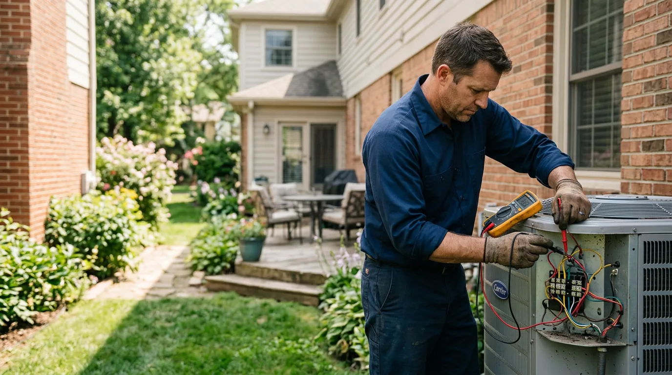 HVAC technician working near North Hampton, OH